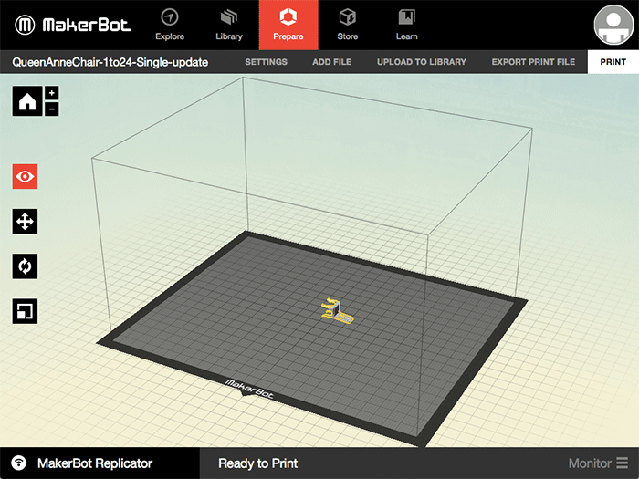 MakerBot Desktop レイアウト調整